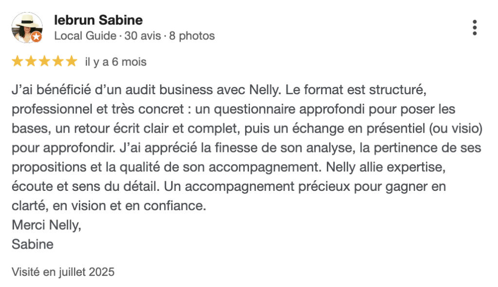 Avis Audit Nelly Mercier
